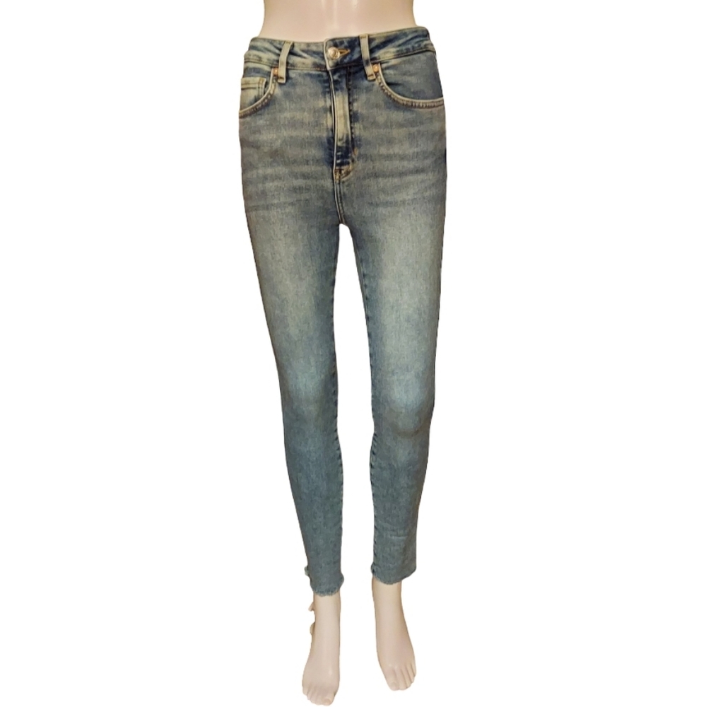 Free People We The Free Raw Hem Mineral Wash High Rise Jeggings